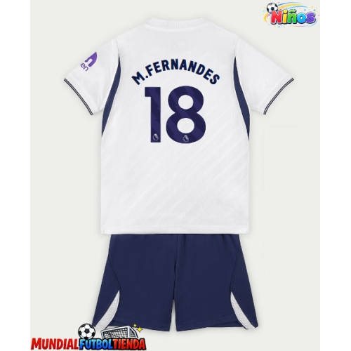 Camiseta Tottenham Hotspur Mateus Fernandes #18 Primera Equipación Replica 2026-27 para niños mangas cortas (+ Pantalones cortos)
